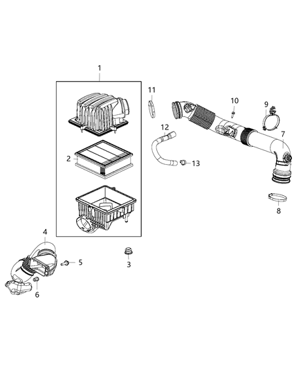 2020 Ram ProMaster City Air Cleaner Diagram