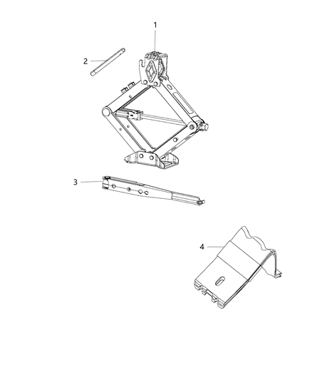 2016 Jeep Cherokee Jack Assembly & Tools Diagram