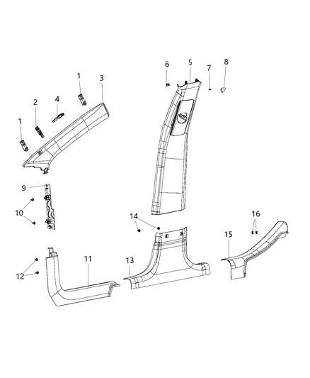 2014 Jeep Cherokee Molding-SCUFF Diagram for 1UD15LU5AA