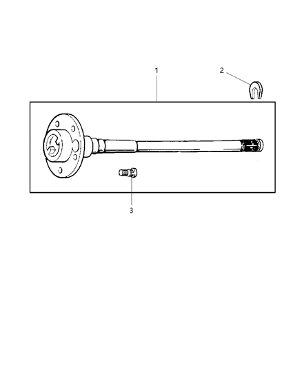 2003 Jeep Wrangler Shaft - Rear Axle Diagram 1