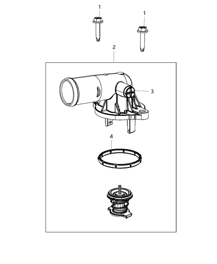 2017 Chrysler 300 Thermostat & Related Parts Diagram 2