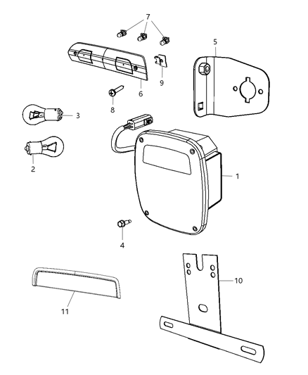 2014 Ram 3500 Lamps - Rear Diagram