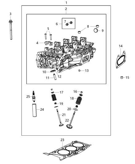 2016 Dodge Journey Cylinder Head & Cover / Camshaft Carrier Diagram 8