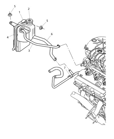 2008 Chrysler Pacifica Coolant Recovery Bottle Diagram