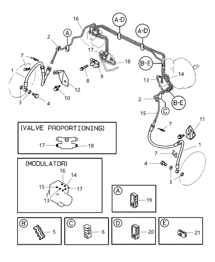 2005 Chrysler Sebring Front Brake Lines Diagram 1