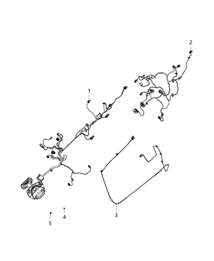 2015 Ram 1500 Wiring-Rear Door Diagram for 68092365AE