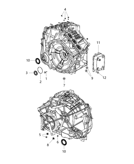 2019 Chrysler Pacifica Transmission Serviceable Parts Diagram 2