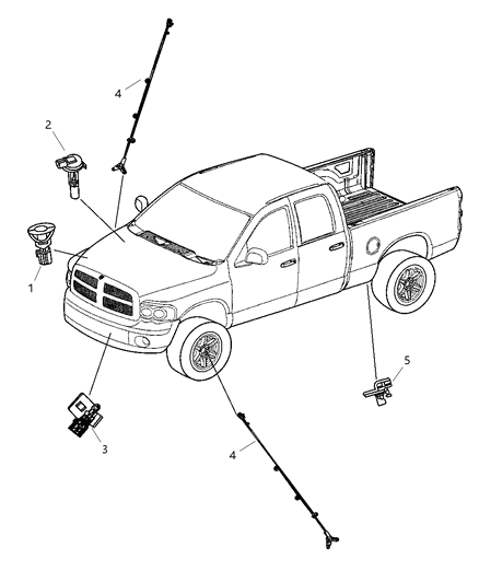 2001 Dodge Dakota Sensors Body Diagram