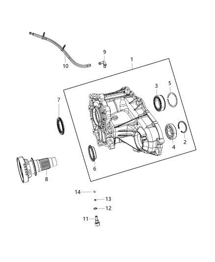 2019 Dodge Durango Front Case Diagram