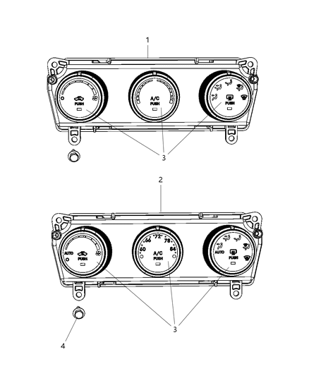 2012 Dodge Caliber Control - A/C & Heater Diagram