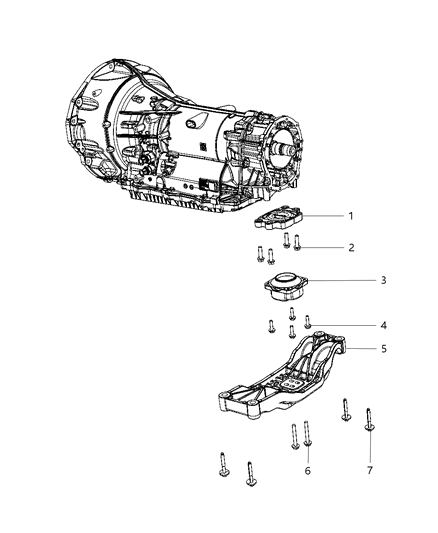 2012 Chrysler 300 Transmission Support Diagram 1