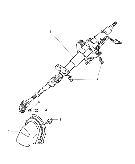 2005 Chrysler Sebring Coupe Column, Steering Diagram