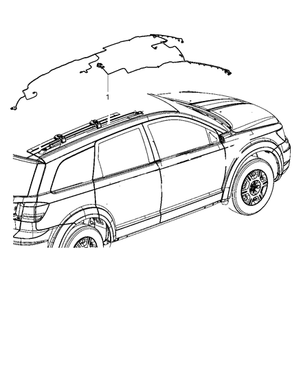 2014 Dodge Journey Wiring-Header Diagram for 68080182AD