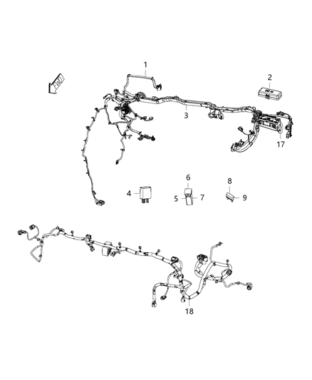 2018 Ram 3500 Wiring-Dash Diagram for 52112102AC