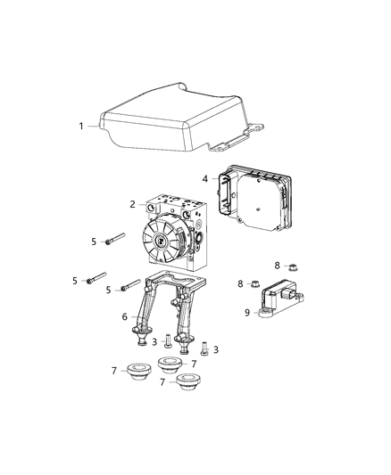 2019 Dodge Challenger Module, Anti-Lock Brake Diagram