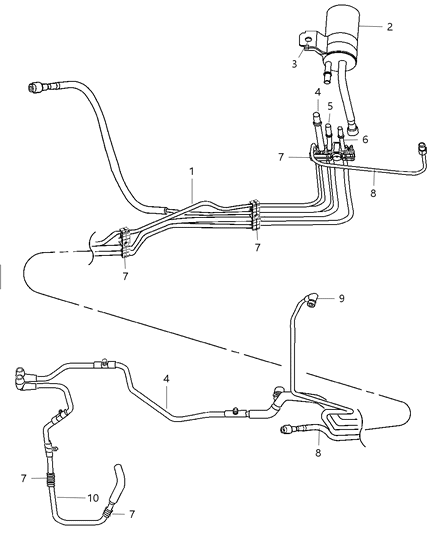 2006 Dodge Viper Fuel Lines & Filter Diagram