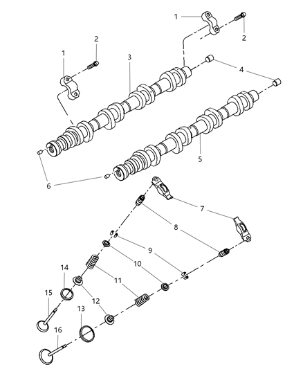 2007 Chrysler Aspen Valve-Exhaust Diagram for 53020748