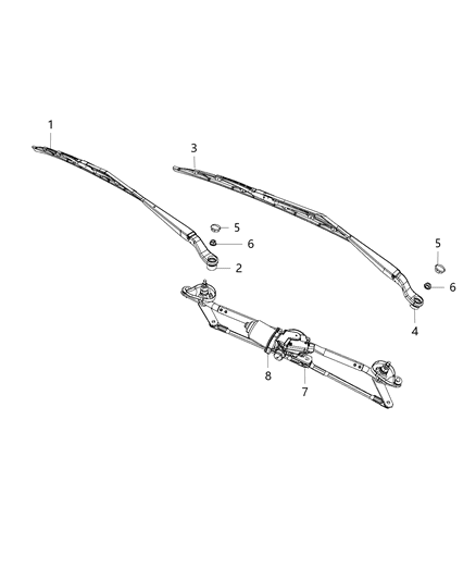 2015 Jeep Patriot Front Wiper System Diagram 1