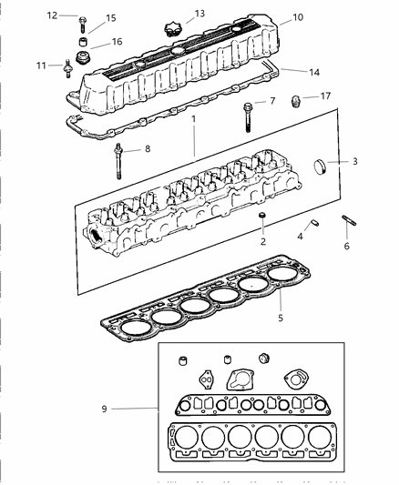 1997 Jeep Grand Cherokee Cylinder Head Diagram 1