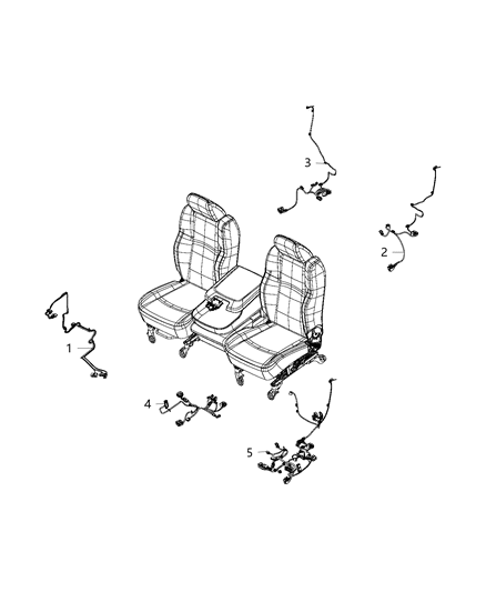 2020 Ram 1500 Wiring - Front Seats Diagram