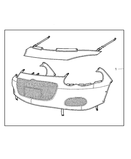 2006 Dodge Stratus Cover Kit-Front End Diagram for 82208233