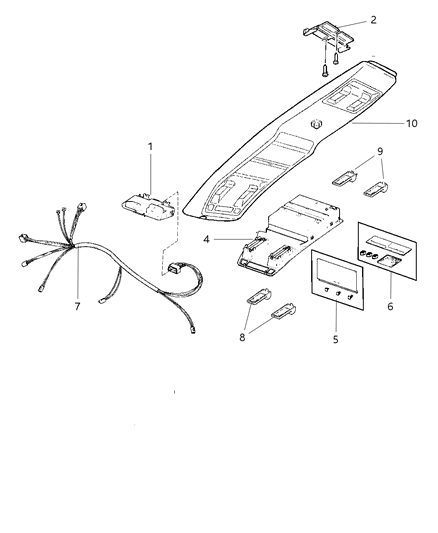 2001 Jeep Cherokee Overhead Console Diagram