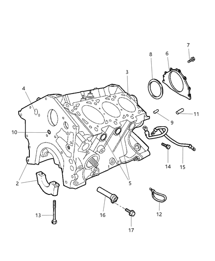 2004 Chrysler 300M Engine-Short Diagram for 4897435AF