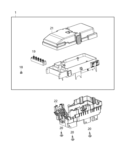 2021 Jeep Cherokee Modules, Engine Compartment Diagram 7