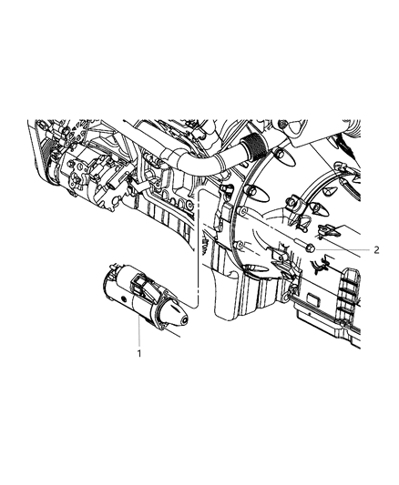 2014 Chrysler 300 Starter & Related Parts Diagram 1