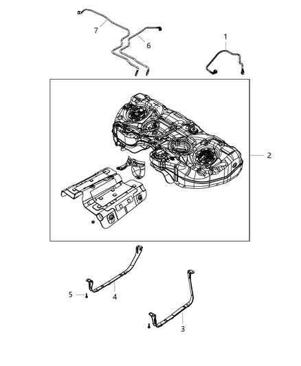 2019 Dodge Challenger Tube-Fuel Supply Diagram for 68340237AC