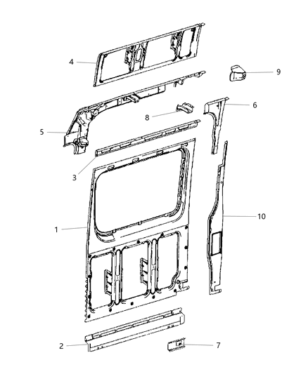 2007 Dodge Sprinter 3500 Side Panel Inner Diagram 3