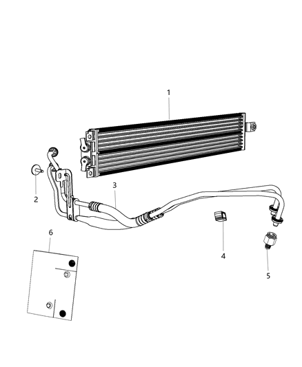 2017 Dodge Journey Transmission Oil Cooler & Lines Diagram