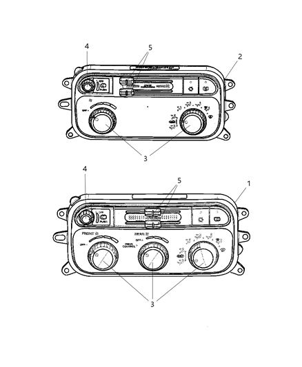 2003 Dodge Durango Knob-Rotary Diagram for 5019517AA