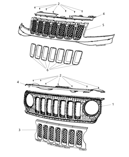 2014 Jeep Compass Grille Diagram