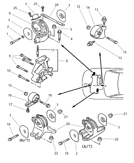 2001 Chrysler Sebring Engine Mounting Diagram 2