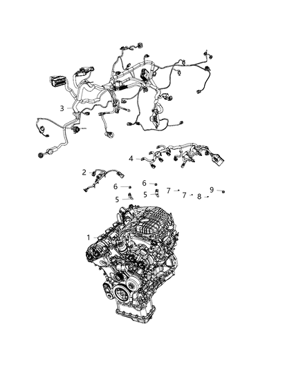 2017 Chrysler 300 Wiring-Engine Diagram for 68307111AD