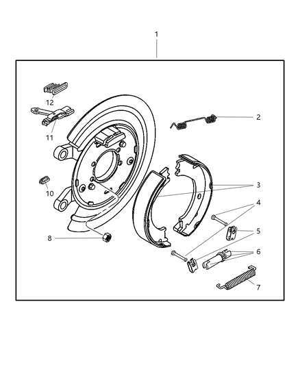 2003 Dodge Durango Plate-Parking Brake Diagram for 52010420AC