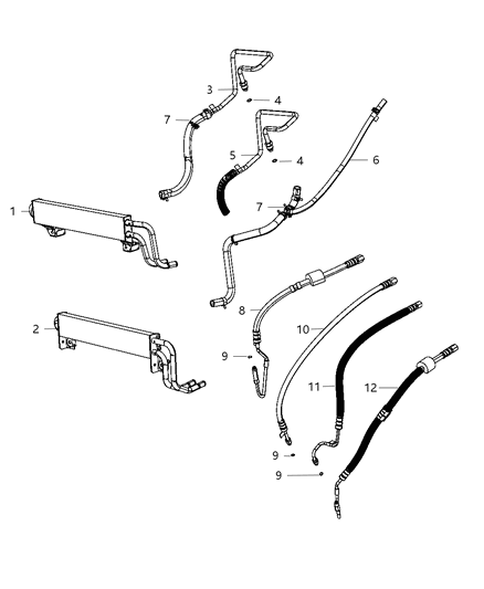 2012 Ram 3500 Hose-Power Steering Return Diagram for 68031850AE