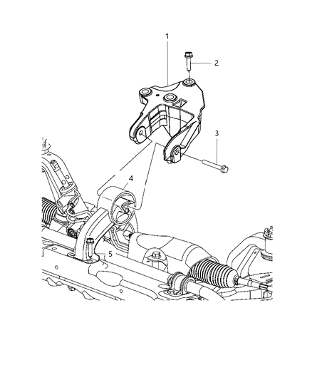 2016 Dodge Journey Engine Mounting Rear Diagram 6