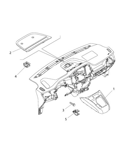 2019 Ram ProMaster City Instrument Panel Trim Diagram 2