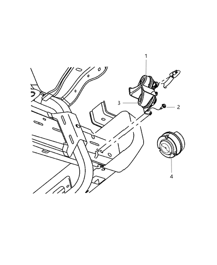 2013 Jeep Grand Cherokee Horn Diagram for 68146626AB