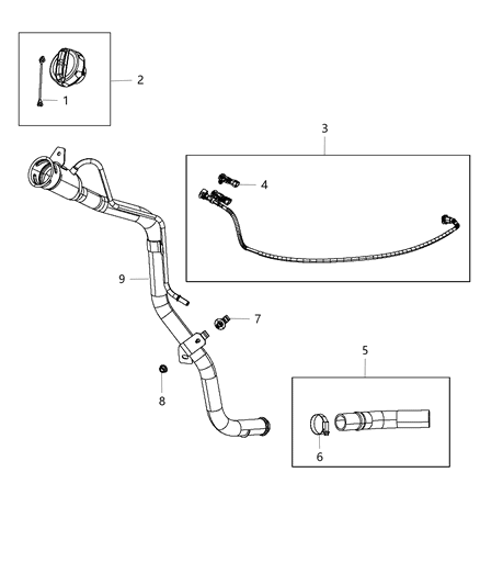 2012 Dodge Dart Clip-Fuel Line Diagram for 6510338AA