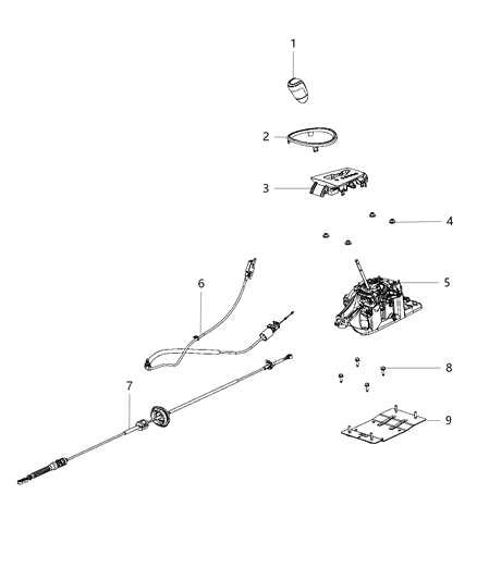 2014 Dodge Avenger Gearshift Controls Diagram 2