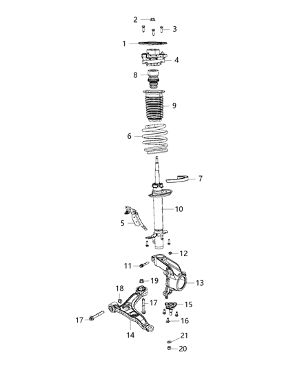 2015 Ram ProMaster 1500 Suspension Control Arm (Front Left Lower) Promaster Diagram for 68195575AA