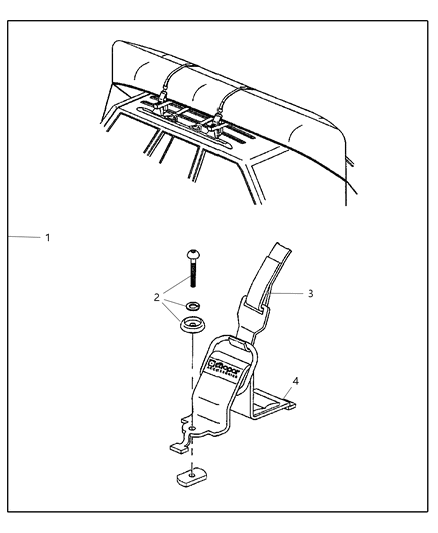 2005 Chrysler Pacifica Carrier Kit Roof - Canoe Diagram