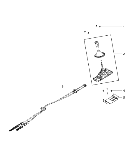 2011 Chrysler 200 Transmission Shifter Diagram for 5106010AF