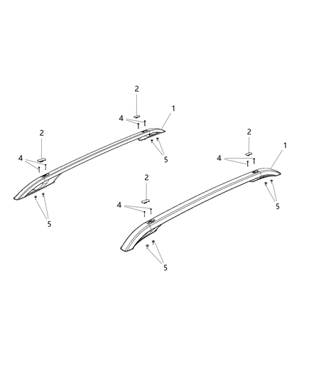 2021 Jeep Cherokee Roof/Luggage Rack Diagram