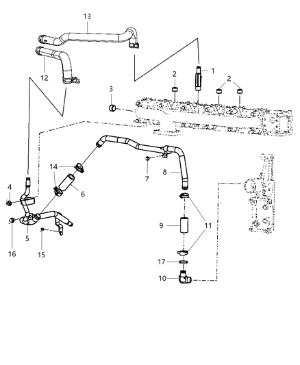 2009 Dodge Ram 3500 Pickup Heater Plumbing Diagram 1
