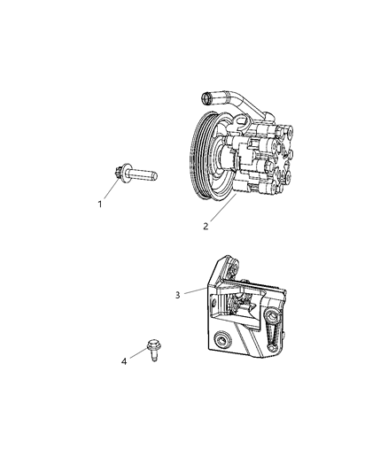 2008 Chrysler Sebring Power Steering Pump Diagram for R4766041AB