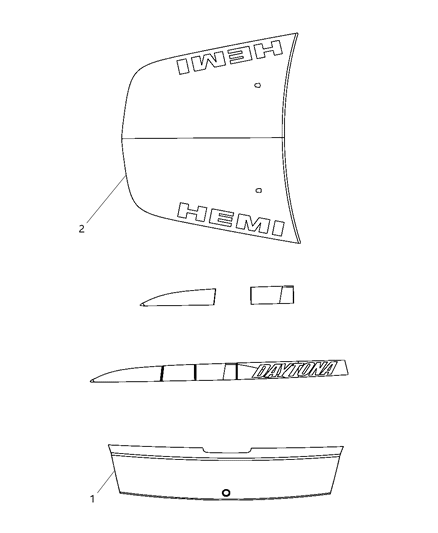 2009 Dodge Charger Decals Diagram